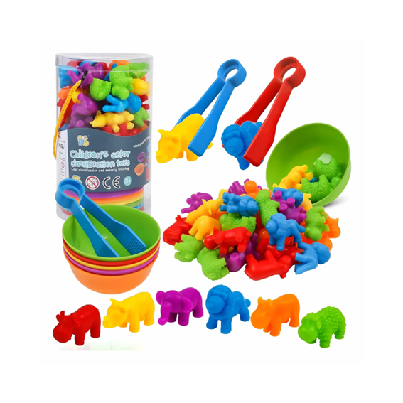 JUEGO MONTESSORI CONTEO Y CLASIFICACIÓN - TRANSPORTES/ANIMALES